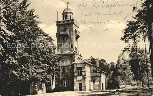 Bad Schmiedeberg Aussichtsturm mit Gaststaette Schoene Aussicht Kat. Bad Schmiedeberg Duebener Heide