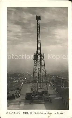 Barcelona Cataluna Tibidabo Berg Turm Kat. Barcelona