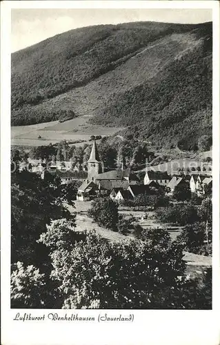 Wenholthausen Ortsansicht mit Kirche Luftkurort Kat. Eslohe (Sauerland)