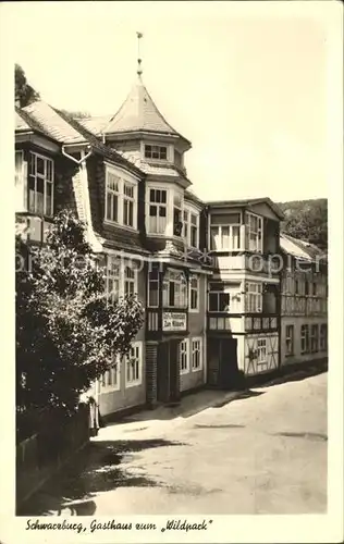 Schwarzburg Thueringer Wald Gasthaus zum Wildpark Kat. Schwarzburg