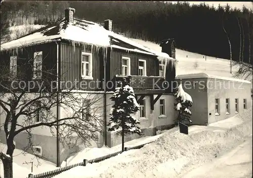 Geising Erzgebirge Jugendherberge Grete Walter im Winter Kat. Geising Osterzgebirge