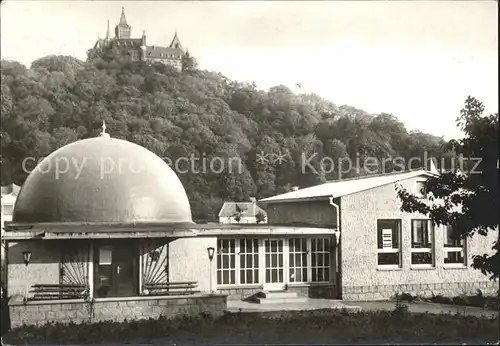 Wernigerode Harz Planetarium mit Blick zum Feudalmuseum Kat. Wernigerode