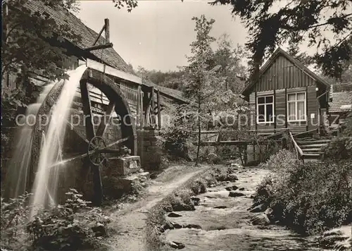 Loffenau Bad Herrenalb Waldrestaurant zur Platzsaegemuehle Wasserrad Kat. Bad Herrenalb