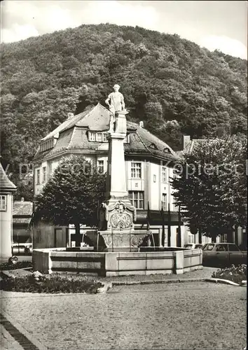 Suhl Thueringer Wald Waffenschmied Brunnen Denkmal Statue Kat. Suhl