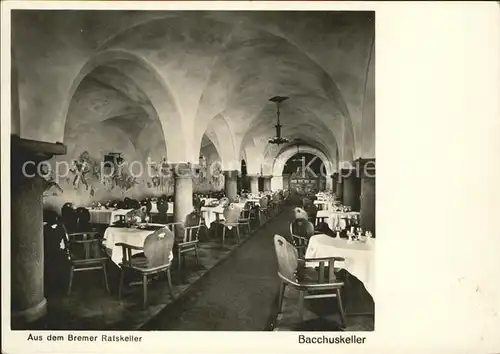 Bremen Bacchuskeller im Ratskeller Restaurant Kat. Bremen