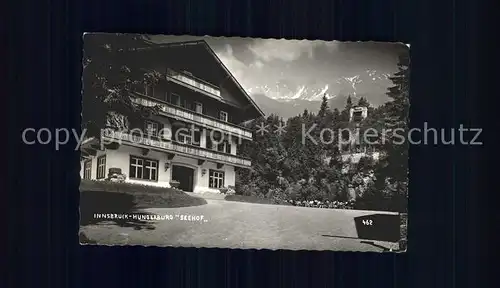 Innsbruck Hungerburg Seehof Hotel Restaurant Alpen Kat. Innsbruck