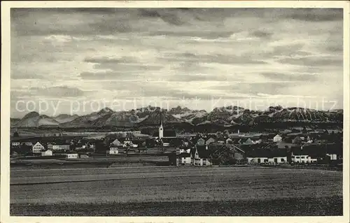 Ruderatshofen Gesamtansicht mit Alpenpanorama Kat. Ruderatshofen