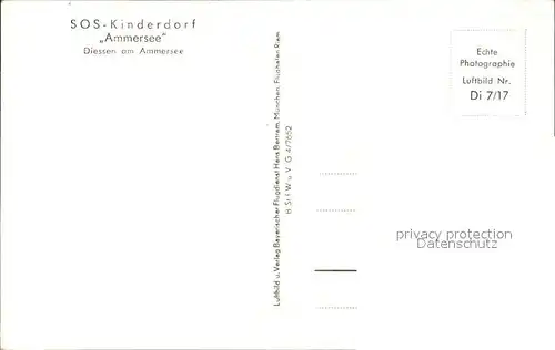 Diessen Ammersee SOS Kinderdorf Ammersee Fliegeraufnahme Kat. Diessen a.Ammersee