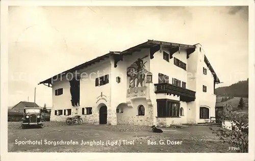 Jungholz Tirol Sporthotel Sorgschrofen Fassadenmalerei Kat. Jungholz