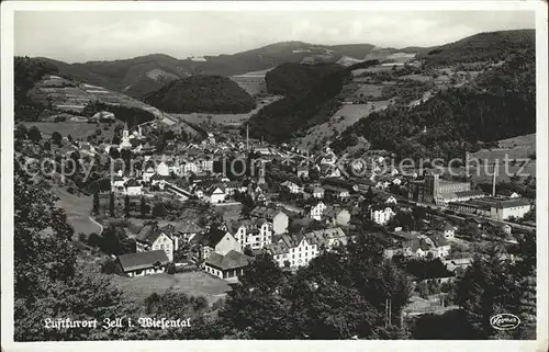 Zell Wiesental Panorama Luftkurort Schwarzwald Kat. Zell im Wiesental