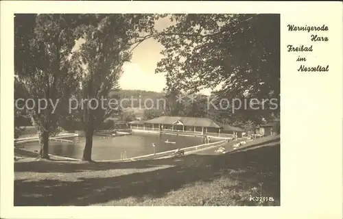 Wernigerode Harz Freibad im Nesseltal Kat. Wernigerode