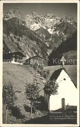 Einoedsbach Kapelle Maedelegabel Gruppe Allgaeuer Alpen Kat. Oberstdorf