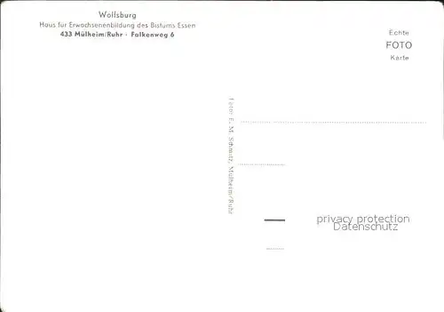 Muelheim Ruhr Wolfsburg Haus fuer Erwachsenenbildung Bistum Essen Kat. Muelheim an der Ruhr