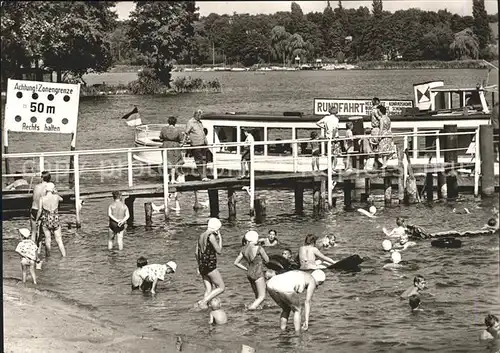 Berlin Badestelle an der Havel Zonengrenze Rundfahrt Dampfer Kat. Berlin