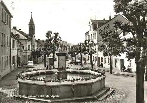 Lichtenberg Oberfranken im Frankenwald Marktplatz Brunnen Kat. Lichtenberg