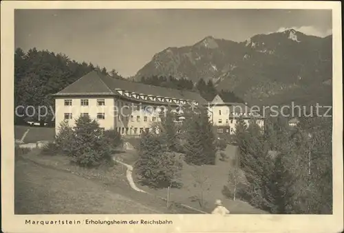 Marquartstein Erholungsheim der Reichsbahn Alpen Kat. Marquartstein