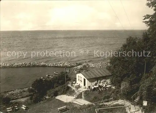 Lohme Ruegen Blick zum Strandcafe Ostsee Kat. Lohme Ruegen