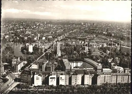 Berlin Blick vom Funkturm nach Zooviertel Kat. Berlin