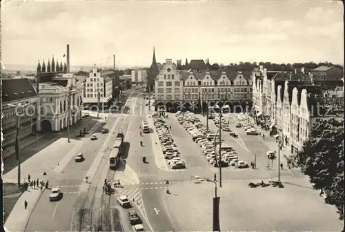 Rostock Mecklenburg Vorpommern Blick auf Ernst Thaelmann Platz Kat. Rostock