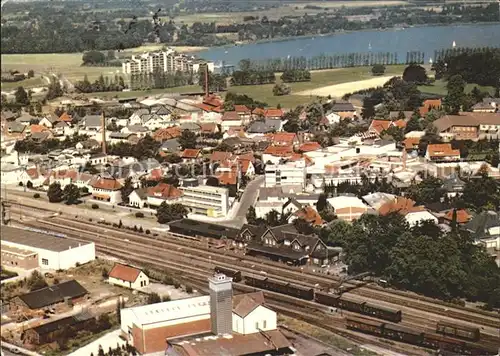 Bad Zwischenahn Eisenbahn Bahnhof Heilbad am Zwischenahner Meer Fliegeraufnahme Kat. Bad Zwischenahn