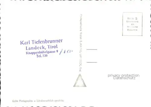 Landeck Tirol Haus Tiefenbrunner  Kat. Landeck