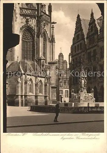 Muenster Westfalen Lambertibrunnen Krameramtshaus  Kat. Muenster