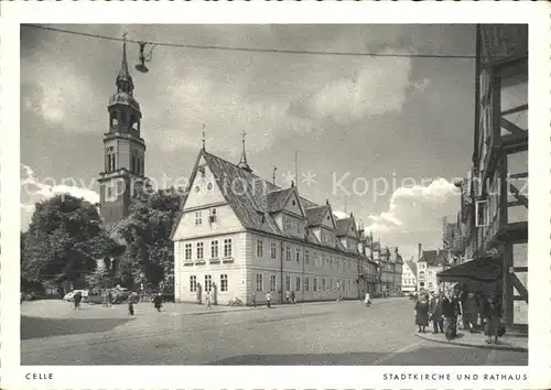Celle Niedersachsen Stadtkirche und Rathaus Kat. Celle