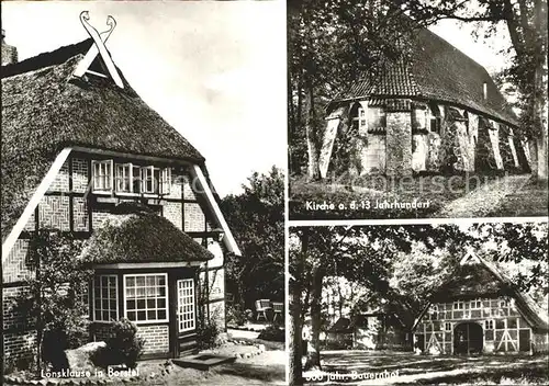 Bispingen Borstel Kirche Lonsklause Bauernhof Kat. Bispingen Lueneburger Heide