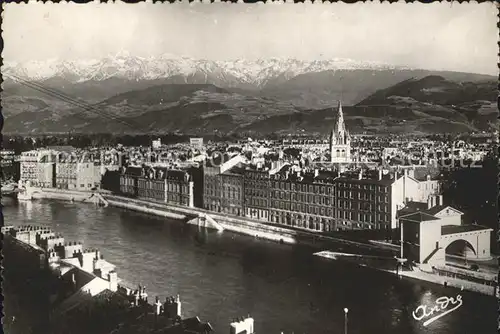 Grenoble Fliegeraufnahme mit Alpen Kat. Grenoble
