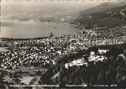 Bregenz Vorarlberg Fliegeraufnahme mit Gebhardsberg  Kat. Bregenz