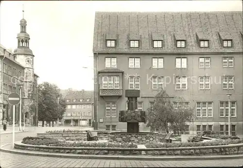 Nordhausen Thueringen Lutherplatz mit neuem Brunnen Kat. Nordhausen Harz