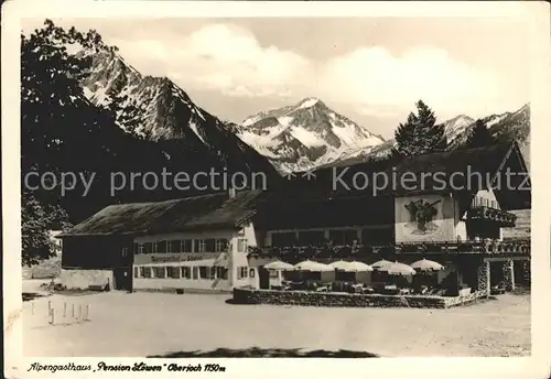 Oberjoch Alpengasthaus Pension Loewen Kat. Bad Hindelang