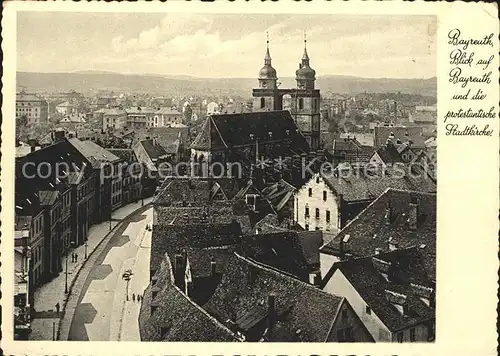 Bayreuth mit Stadtkirche Kat. Bayreuth