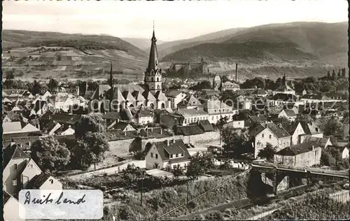 Ahrweiler Ahr Ortsansicht mit Kirche Kat. Bad Neuenahr Ahrweiler