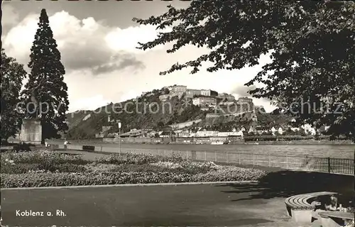 Koblenz Rhein Rheinanlagen Festung Ehrenbreitstein Kat. Koblenz