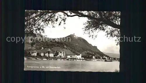 Koenigswinter am Rhein mit Drachenfels Kat. Koenigswinter