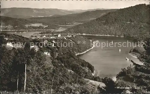 Woffelsbach Panorama Rursee Eifel Segeln Kat. Simmerath