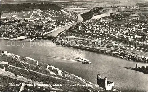 Bingen Rhein Bingerbrueck Maeuseturm Ruine Ehrenfels Kat. Bingen am Rhein