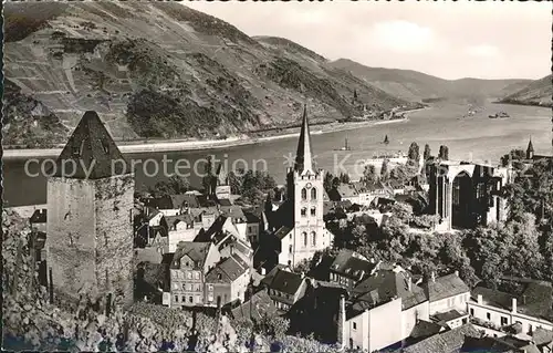 Bacharach Rhein Postenturm Kirche Kat. Bacharach