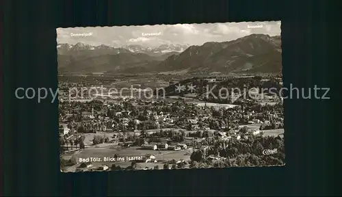 Bad Toelz Blick ins Isartal Alpenpanorama Fliegeraufnahme Kat. Bad Toelz