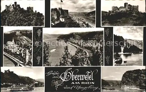 Oberwesel Rhein und Umgebung Hotel Deutsches Haus Burg Pfalz Loreley Weingebiet / Oberwesel /Rhein-Hunsrueck-Kreis LKR