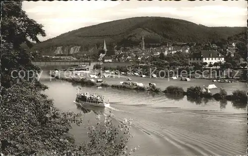 Neckargemuend Ausflugsdampfer Campingplatz Kat. Neckargemuend