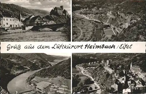 Heimbach Eifel Panorama Rur Bruecke Kirche Luftkurort Kat. Heimbach