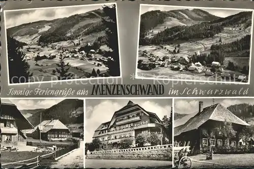 Menzenschwand Teilansichten Schwarzwaldhaus Panorama Schwarzwald Kat. St. Blasien