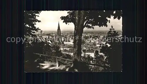 Freiburg Breisgau Ansicht vom Schlossberg aus Muenster Kat. Freiburg im Breisgau