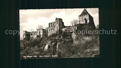 Nideggen Eifel Burg Ruine Ehemaliger Rittersaal und Bergfried Kat. Nideggen