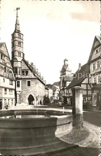 Korbach Stechbahn Rathaus St Kilianskirche Brunnen Kat. Korbach