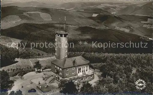 Kirchhundem Aussichtsturm Hohe Bracht Fliegeraufnahme Kat. Kirchhundem Hochsauerland