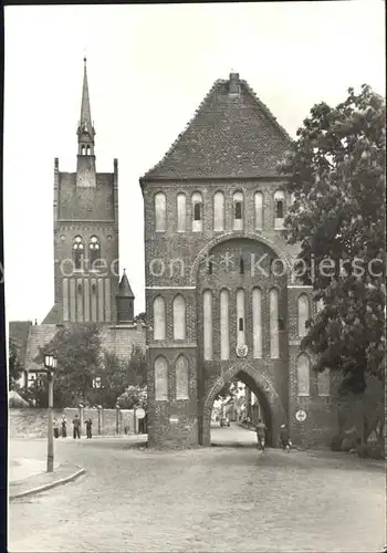 Usedom Anklamer Torturm 15. Jhdt. Stadtkirchturm 19. Jhdt. Kat. Usedom