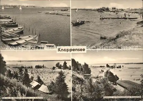 Knappensee Oberlausitz Anlegestelle Gross Saerchen Badestrand Steilkueste Zeltplatz Bootsausleihstation Kat. Lohsa